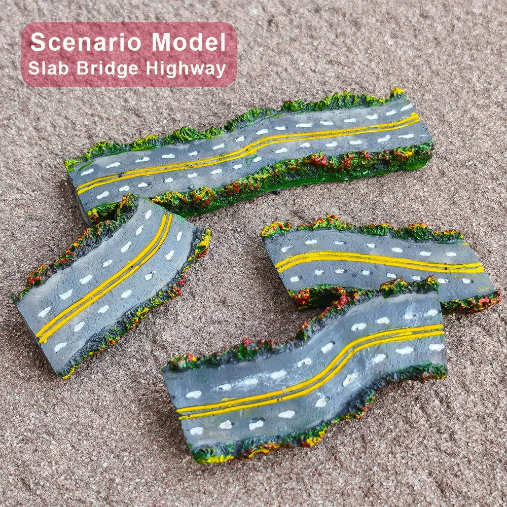 محاكاة Miniaure الطريق السريع مجموعات الراتنج لتقوم بها بنفسك النمذجة العمارة بناء تخطيط/المناظر الطبيعية الصغيرة // مجموعات ديوراما/حلية