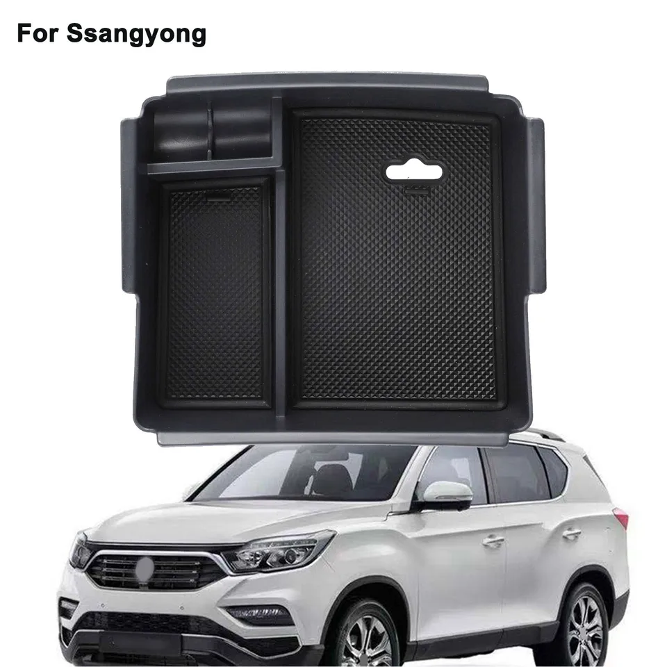 Upgradecar PU Leather Center Console Armrest Cushion For 2019-2020 SsangYong Musso & XLV
