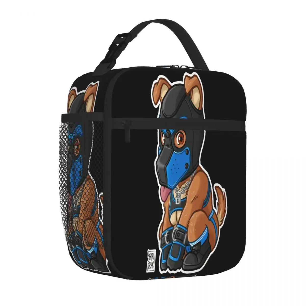 Hot Sale Playful Puppy - Blue Mask Retro Work Lunch Bag Cruise Travel Small Lunch Bag