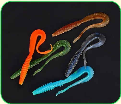 Angelköder, Schwalbenschwanz, weicher Köder, bunter Glitzer, 8 cm, 1,8 g, Schwimmer, TPR-Kunstköder, flexibel, verlängerte Schwänze, Lot 5 Stück, Ausverkauf – Detail 5
