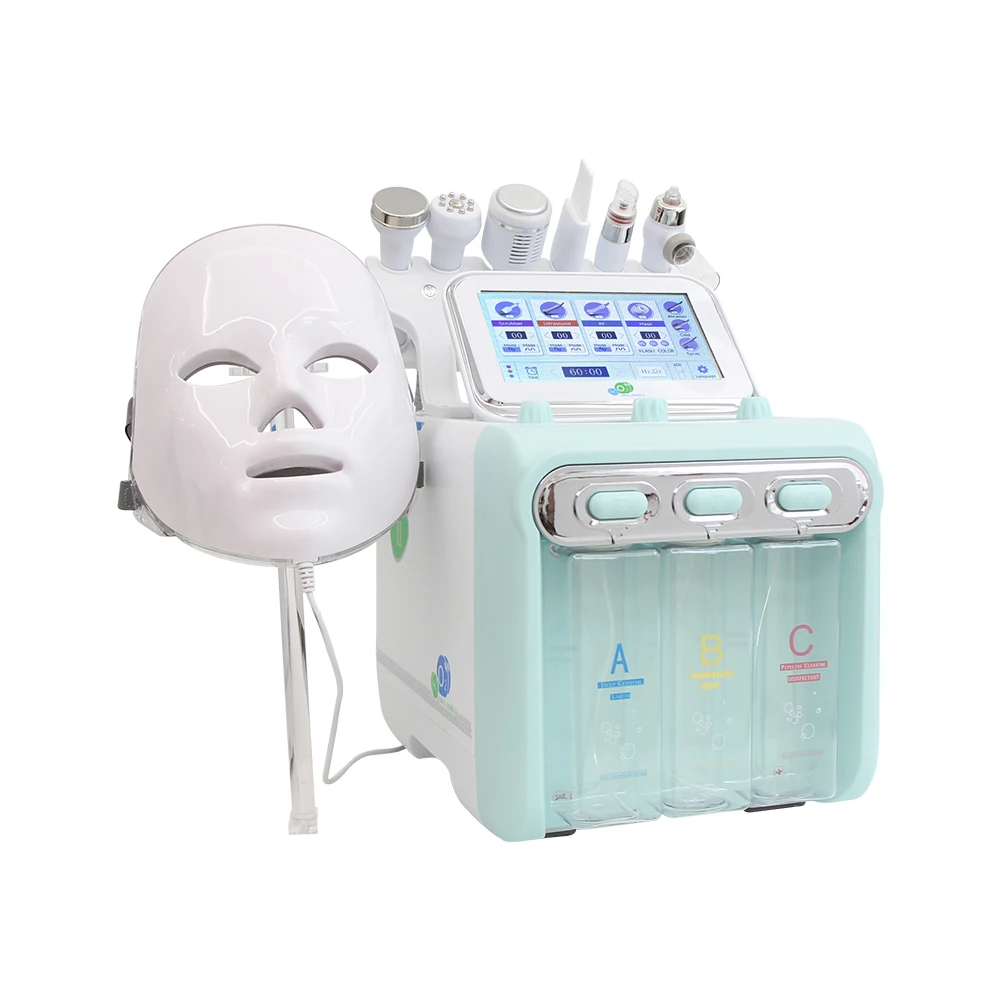 New Hydro Dermabrasion Facial Machine Water Oxygen Face Deep Cleansing Aqua Peeling Bio Lifting H2O2 Small Bubble Beauty Device