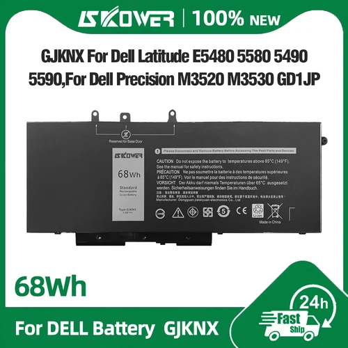 Imagen 1 del producto SKOWER GJKNX 93FTF Batería para Dell Latitude 5280 5288 5580 5488 5490 5491 5495 5590 5591 E5280 E5480 Precision 15 3520 3530