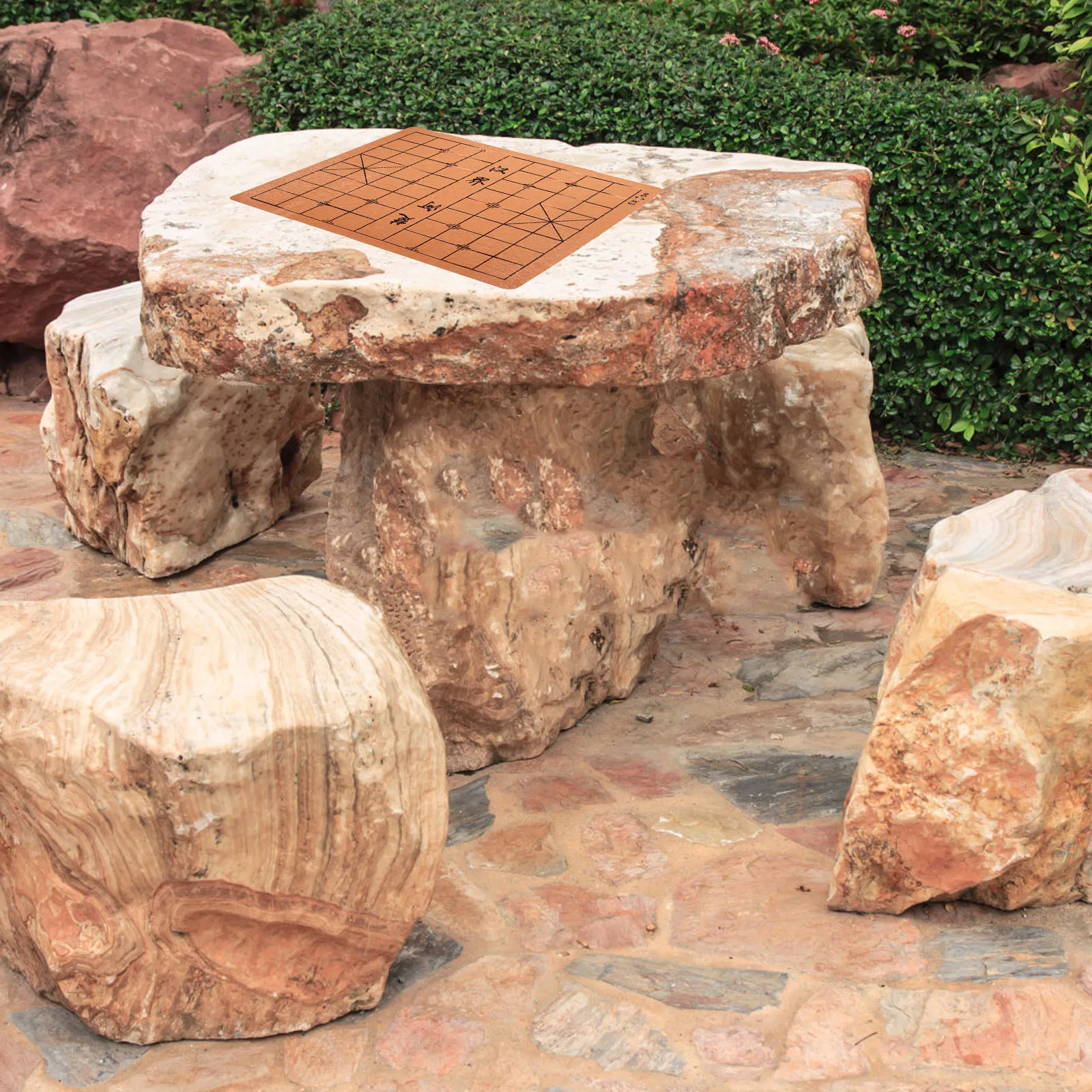 ثنائي الجانب Pu الصينية رقعة الشطرنج طوي نشمر Xiangqi حصيرة ملحق ل Weiqi الذهاب لعبة الشطرنج المحمولة الإبداعية مجلس لعبة