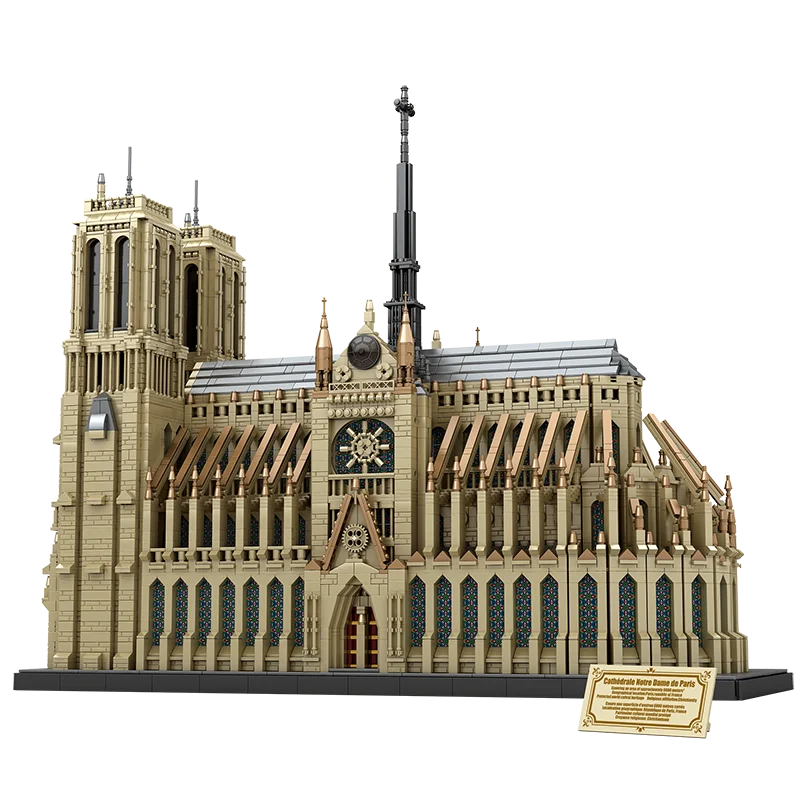 Puzzle z serii Architektura - Model Katedry Notre Dame - Puzzle dla dzieci - Klocki - Prezent na Boże Narodzenie i urodziny