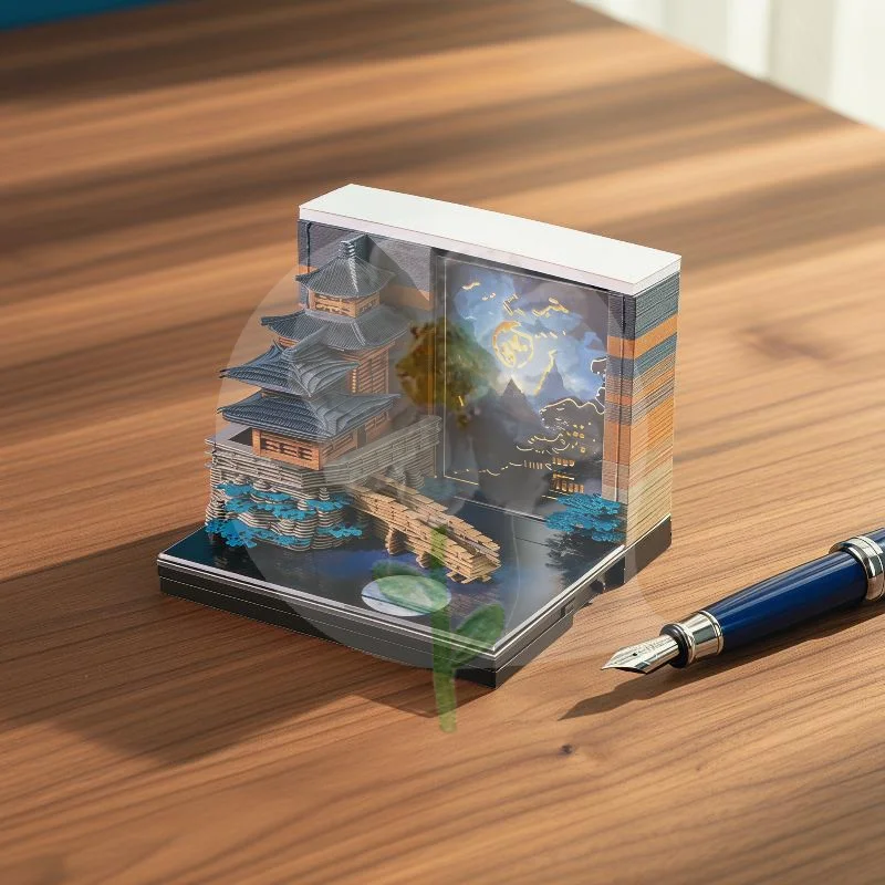 Desk Calendar 2027 with 3D Design LED Light Tear-away Feature for Home Office Use