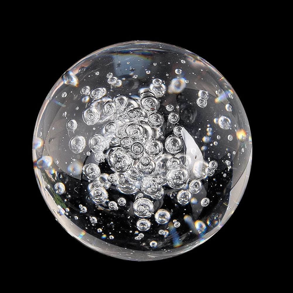 40mm Clear Bubble Crystal Ball Paperweight Glass Desktop Decorations Magic Energy Meditation Lens Ball Study Room Decor Supplies