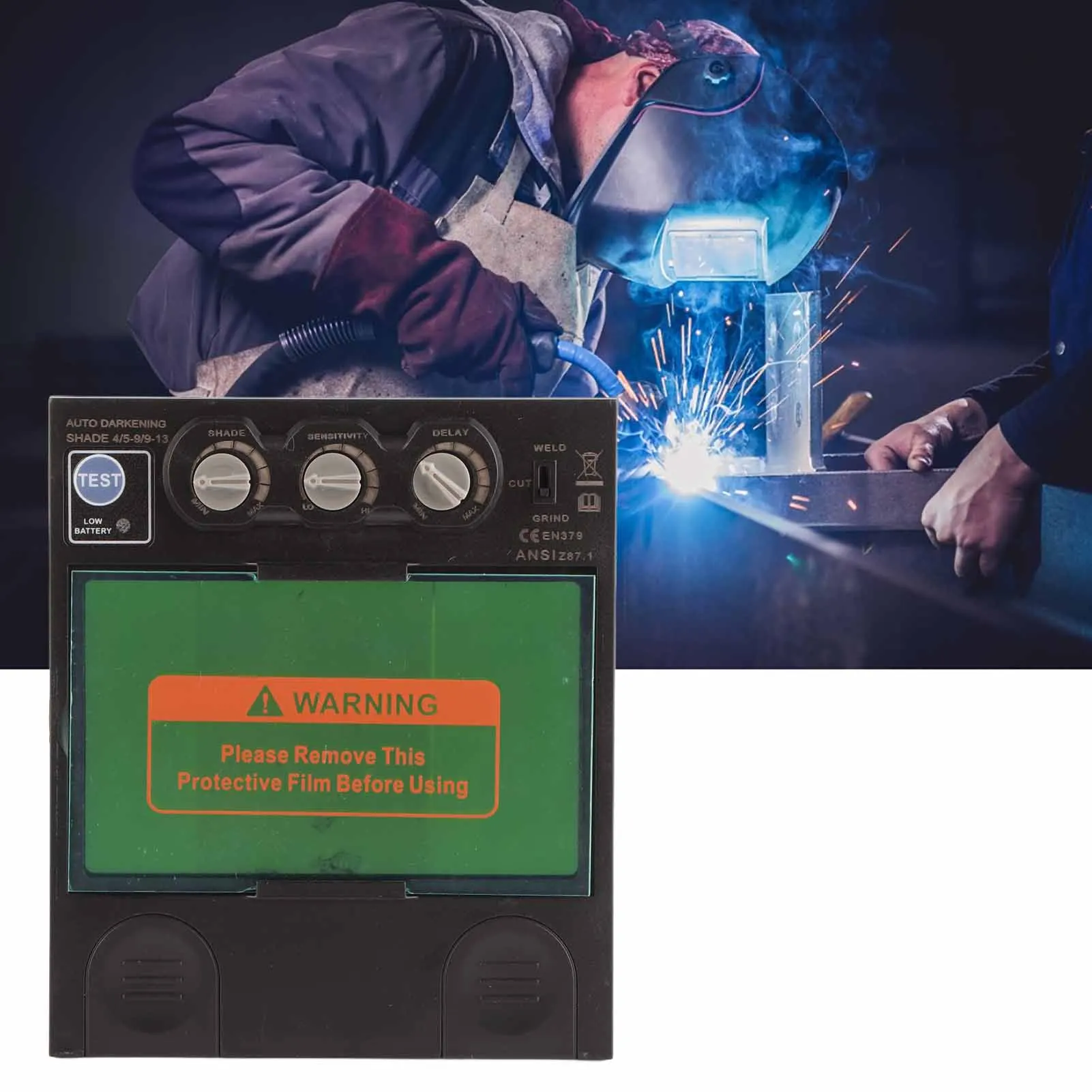 Solar Welding Lens Welding Lens Solar Automatic LCD Dimming Shade Horizontal Power Electronic Tools Electronic Welding Tools