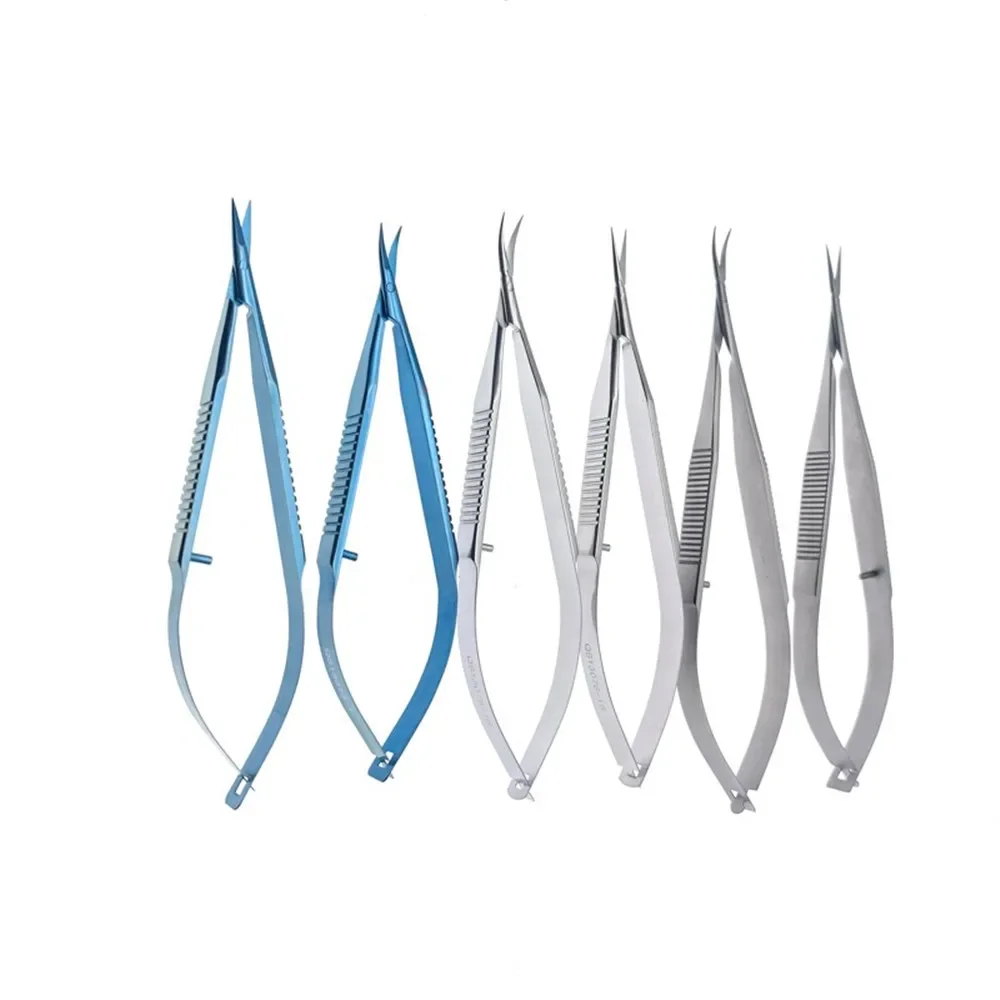 Micro Castroviejo Scissors Капсульные мембранные ножницы Титан/нержавеющая сталь Офтальмологические инструменты