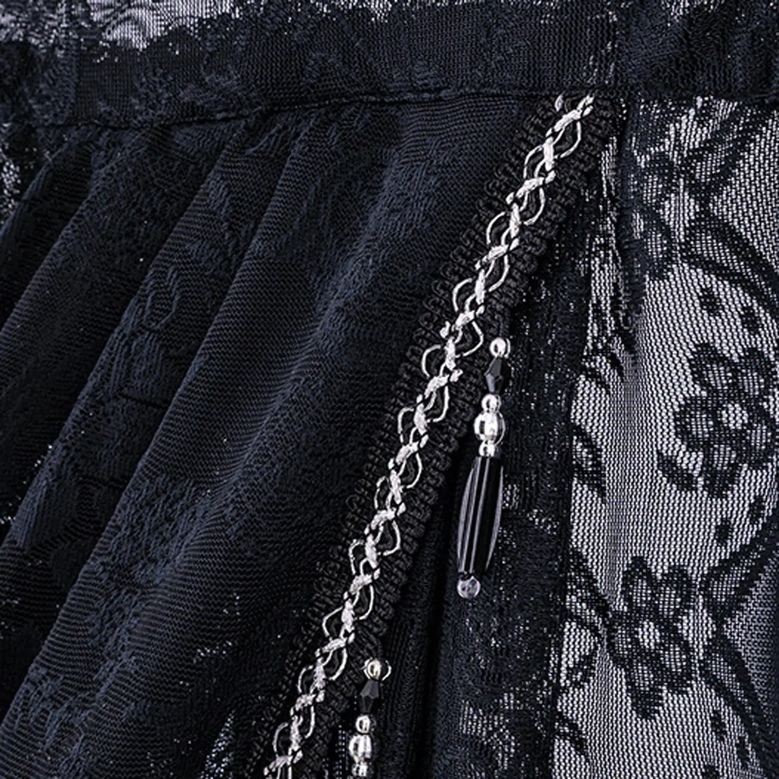Waterfall Window Valance with Bead Tassels Romantic Swag Valance for Kitchen Bathroom Basement Bedroom Cafe