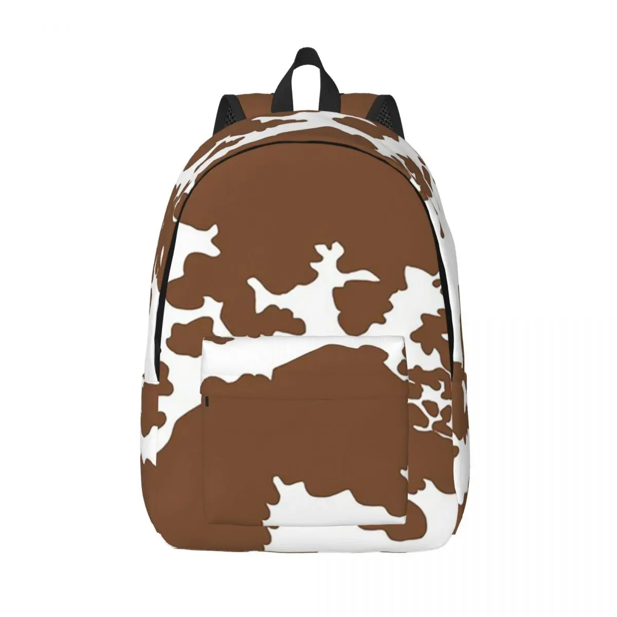 

Коричневый рюкзак из воловьей кожи с принтом, студенческая сумка для книг для мальчиков и девочек, детская школьная сумка, компьютерные сумки на плечо для мужчин и женщин