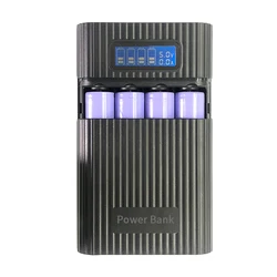 4x18650 DIY Power Bank Case Portable 18650 Battery Charger Storage Box Digital Display Fast Charging Mobile Power Box For Phone