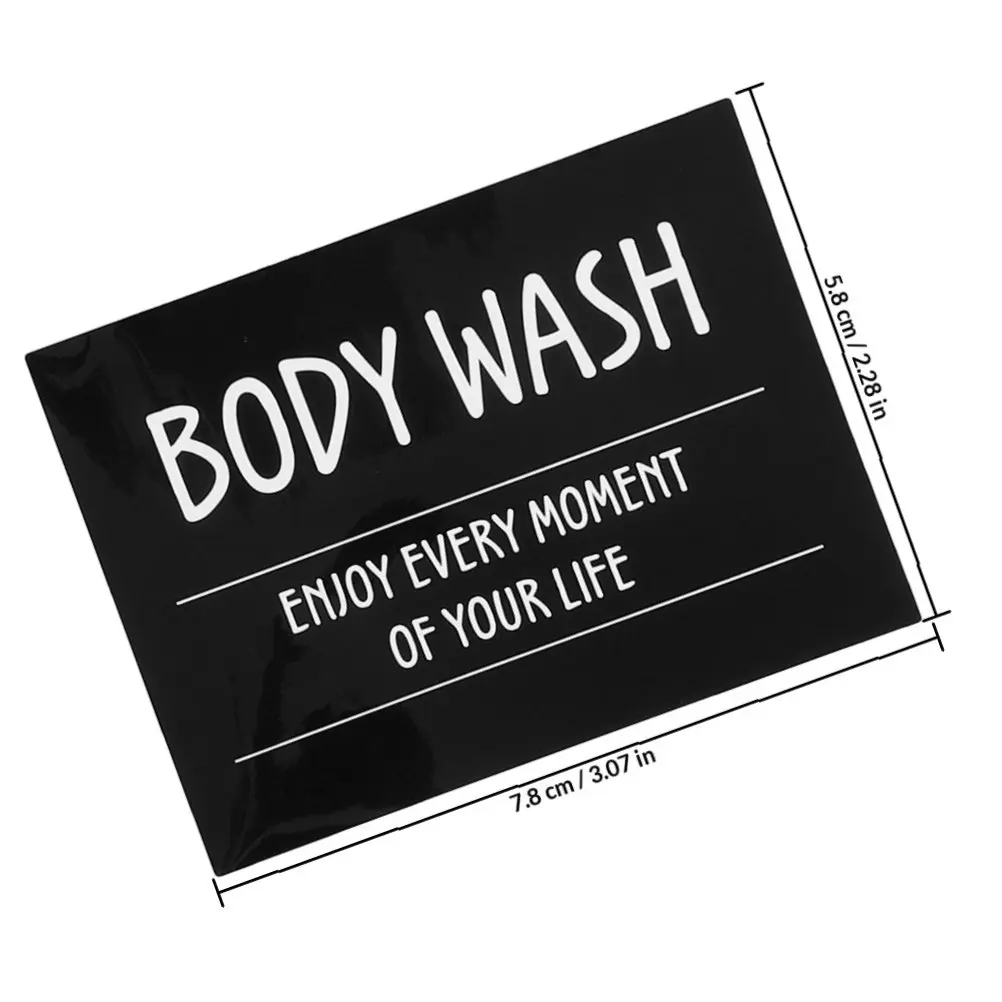 2Sets Waterproof Bathroom Labels Self-Adhesive for Shampoo Conditioner Body Wash Bottles Shower Organizer Oil Resistant Easy