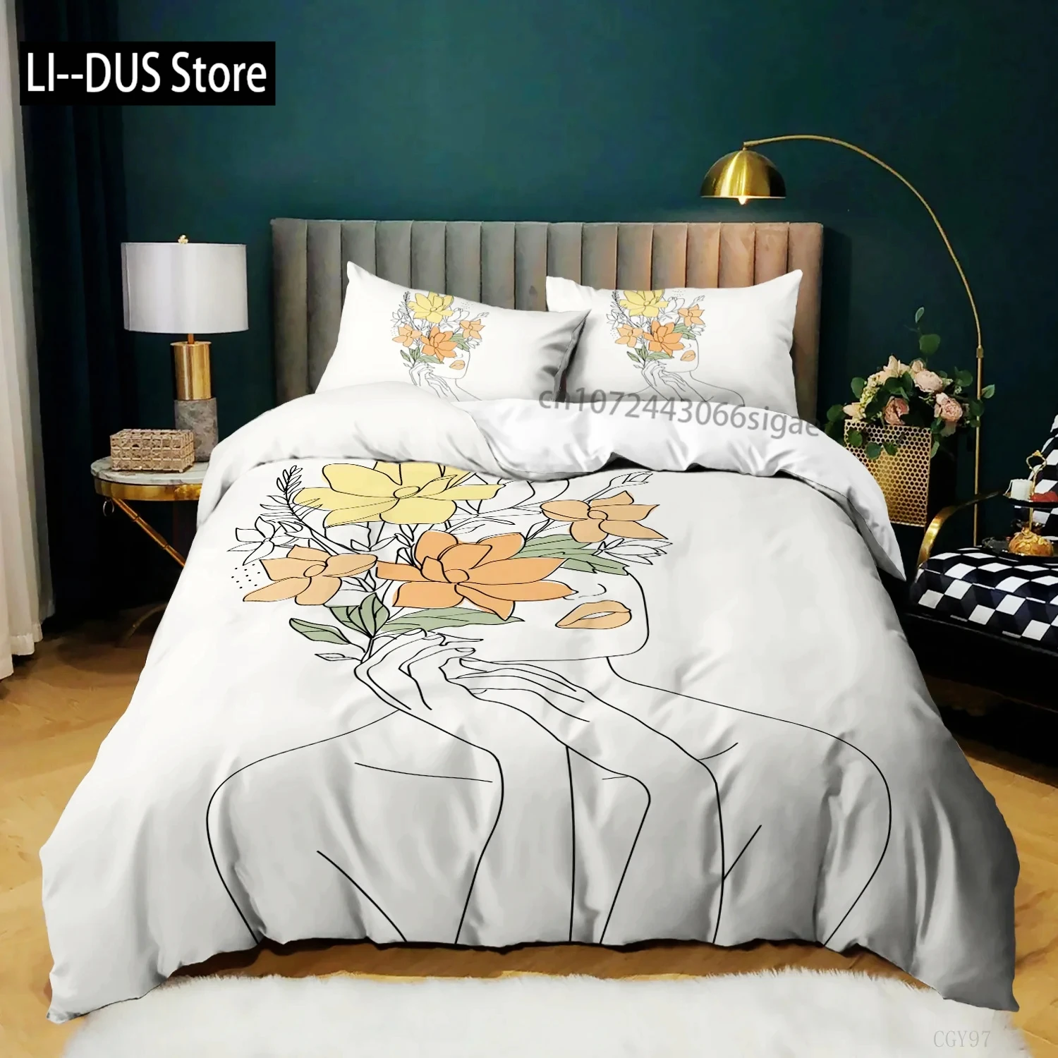 

Eyelash Duvet Cover Closed Eyes Bedding Set Microfiber Girls Women Eyelash Comforter Cover Set Single King Queen For Room Decor