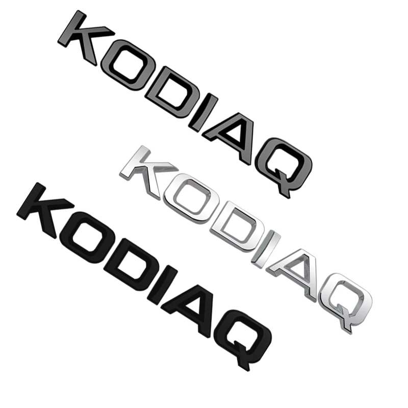 Car Emblem Metal Badge Logo Body Decals Sticker For Skoda KODIAQ Glossy Black Matte Black Auto Accessories