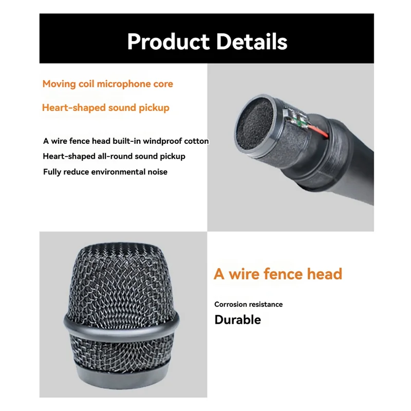 LBER Karaoke Mic With Switch Wired Dynamic Microphone For Karaoke Vocal Music Performance Singing