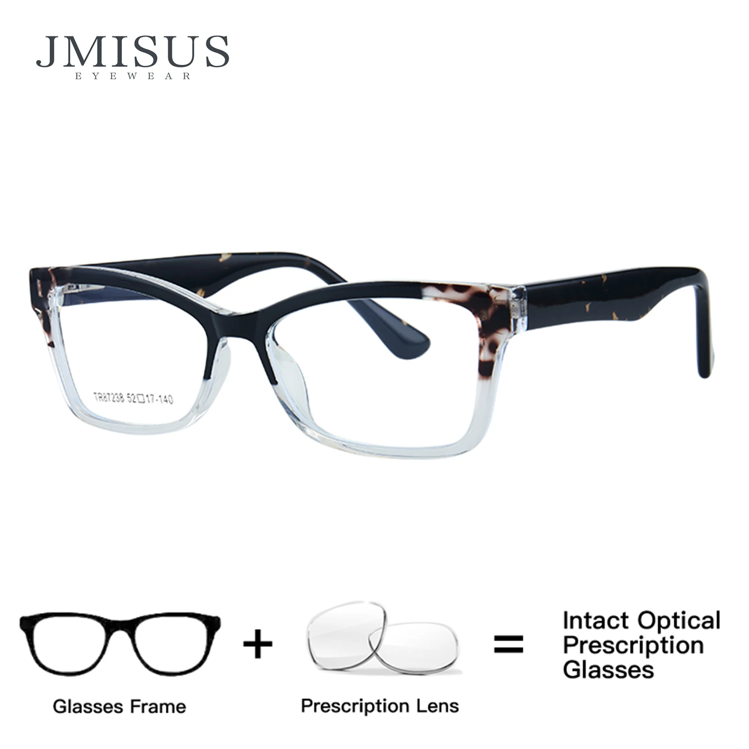 

JMISUS Retro Sqaure Progressive Prescription Glasses ﻿Optical Lenses with Custom Rrecipe Women Photochromic Myopia Eyewear