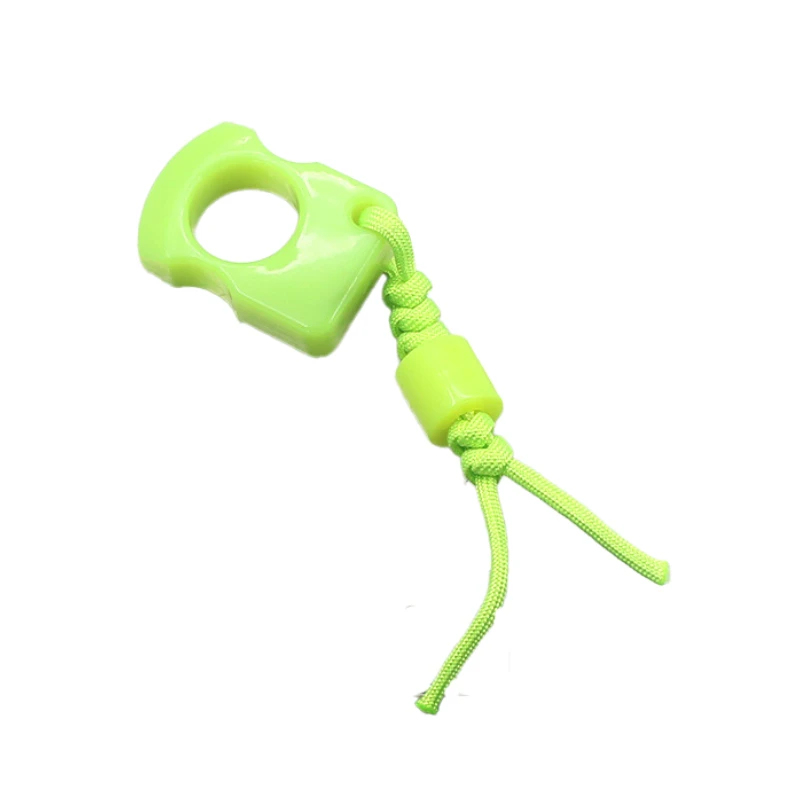 1Pc Outdoor Car Survival EDC Tool Protect Knuckles Luminous Ring Bage Pendant Keychain Hand Decoration Self Defense Accessories view 5
