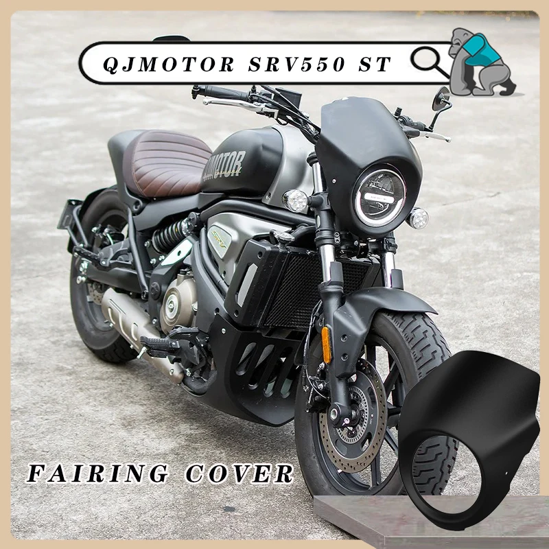 

For QJMOTOR SRV 550 ST Motorcycle Fairing Headlight Cover with Instrument Sunshade Meter Front Cowl Sunshield Lamp Protector