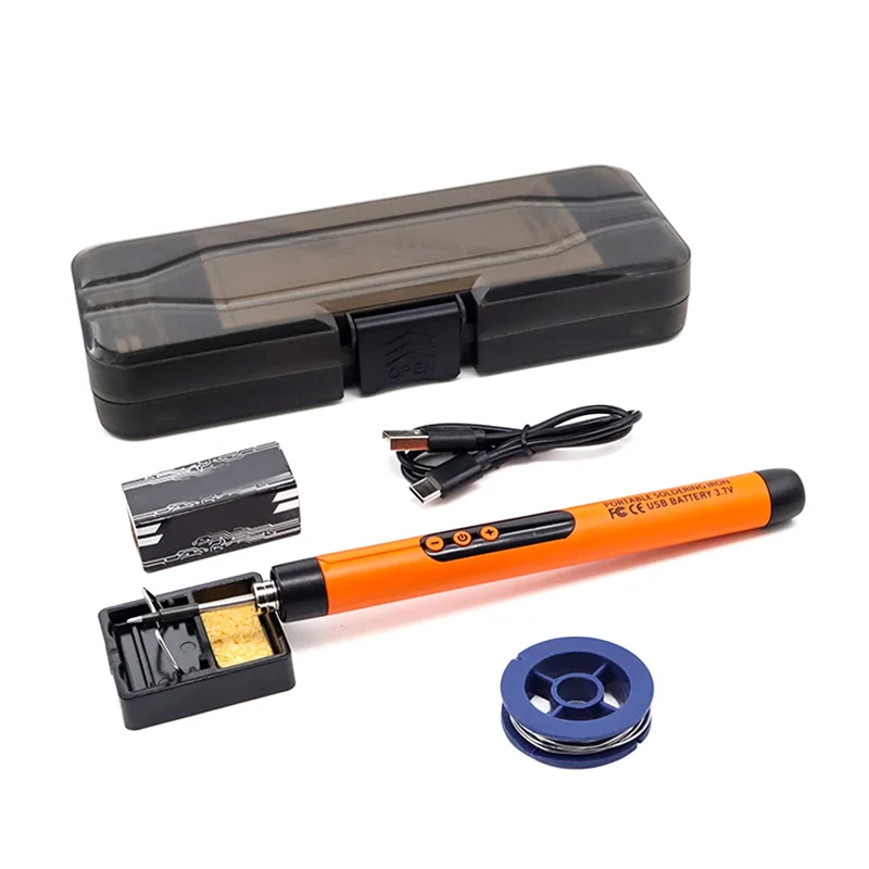 

AT63-Cordless USB Digital Soldering Iron Adjustable Temperature 300-450℃ Type-C Intelligent Solder Welding Iron Tool