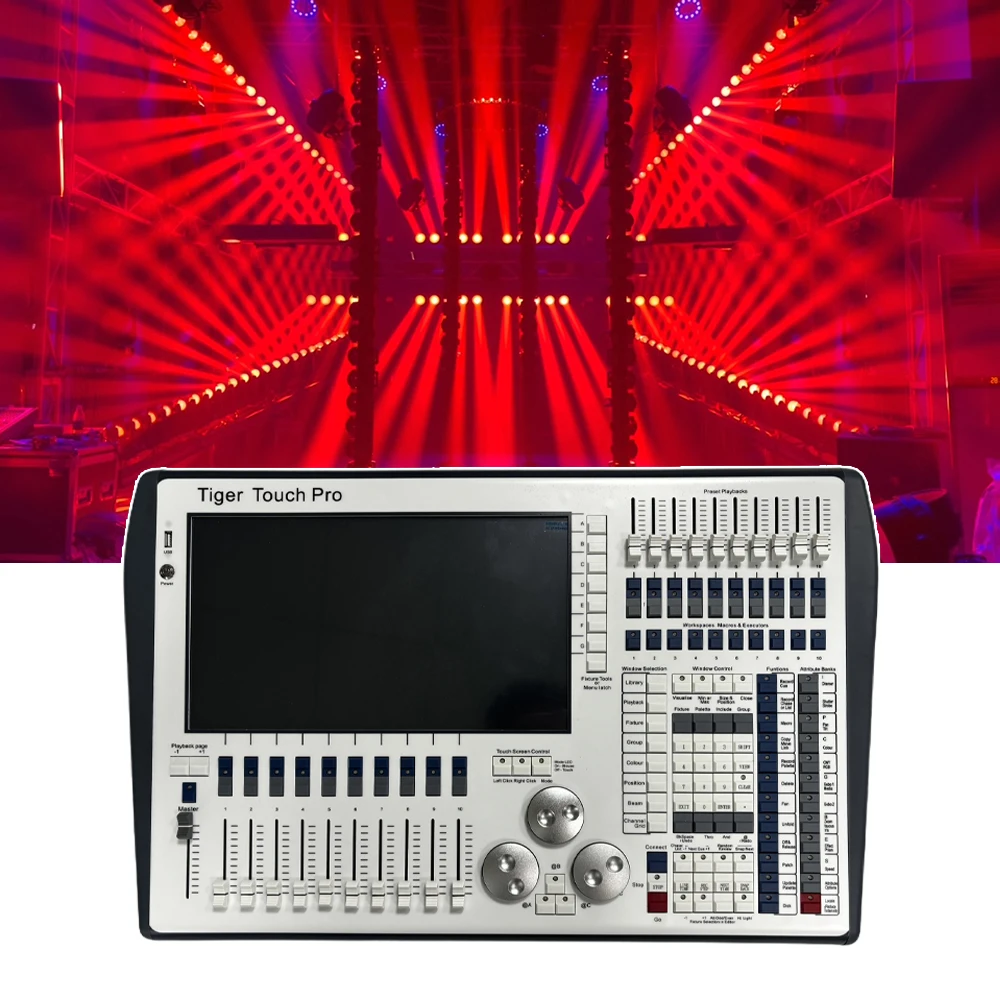 Lighting Console 15.6-inch Touch Screen Intel i5 120GB SSD Stage Light Controller Support ArtNet DMX 32768 Channels MIDI CITP