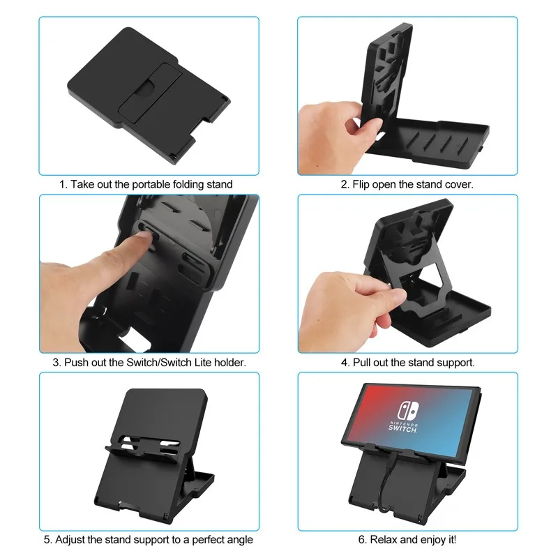 調整可能なゲームコンソールスタンド Nintendo Switch Lite/OLED 調整可能なゲームコンソールスタンド Nintendo Switch Lite/OLED