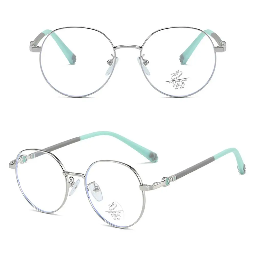 Lunettes anti-lumière bleue pour enfants, protection des yeux pour garçons et filles, lunettes rondes pour ordinateur, monture ultra légère, accessoires de lunettes