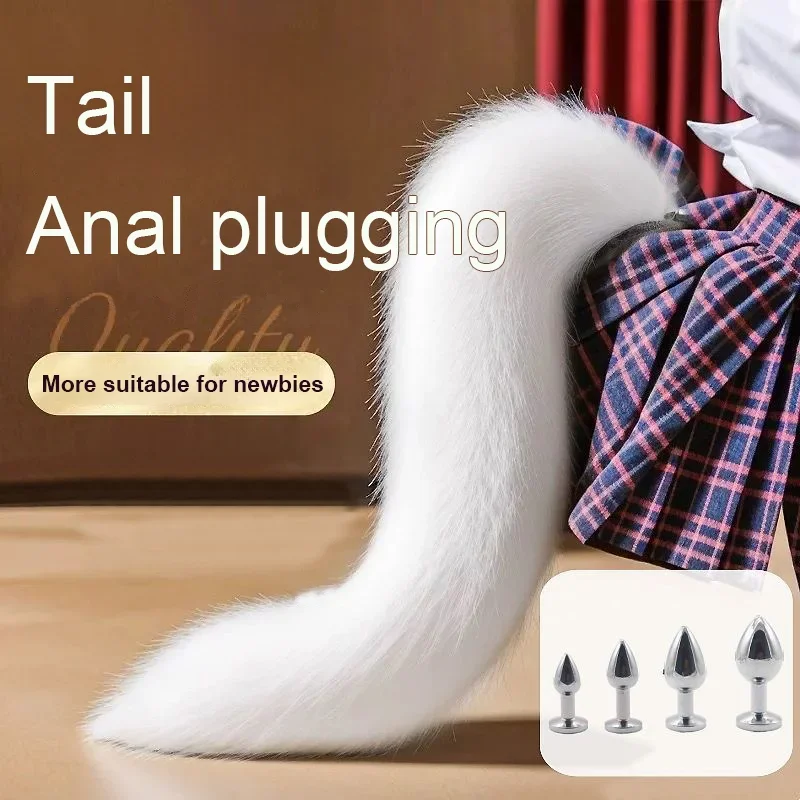 Tapón Anal Sexy cola de zorro tapón vaginal consolador masturbación vibrador Anal hombres masajeador de próstata masturbador femenino masturbación Anal