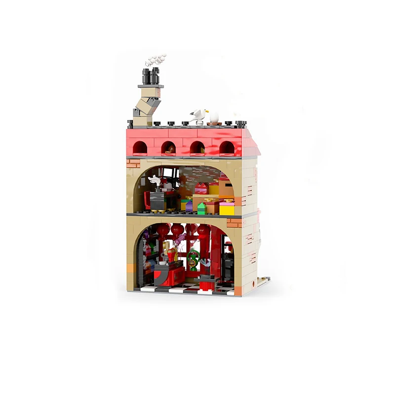 737pcs MOC Gambol Japes Wizarding Joke Shop In Diagon Alley Harry Model Building Blocks Construction Christmas Gift Toy Craft