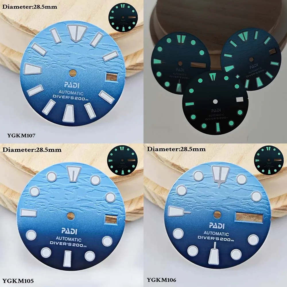 

28.5mm Prospex C3 green illuminated PADI NHdial35dial sterile dial customized dial watch module men's watch accessories