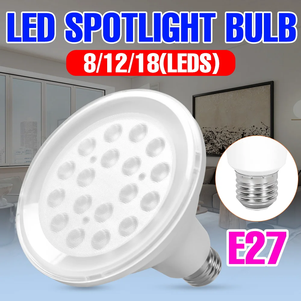 30W LED Indoor Light Bulb E27/E26 Ceiling Lamp 220V High Brightness Spotlight Living Room Bedroom Kitchen Office Study Lighting