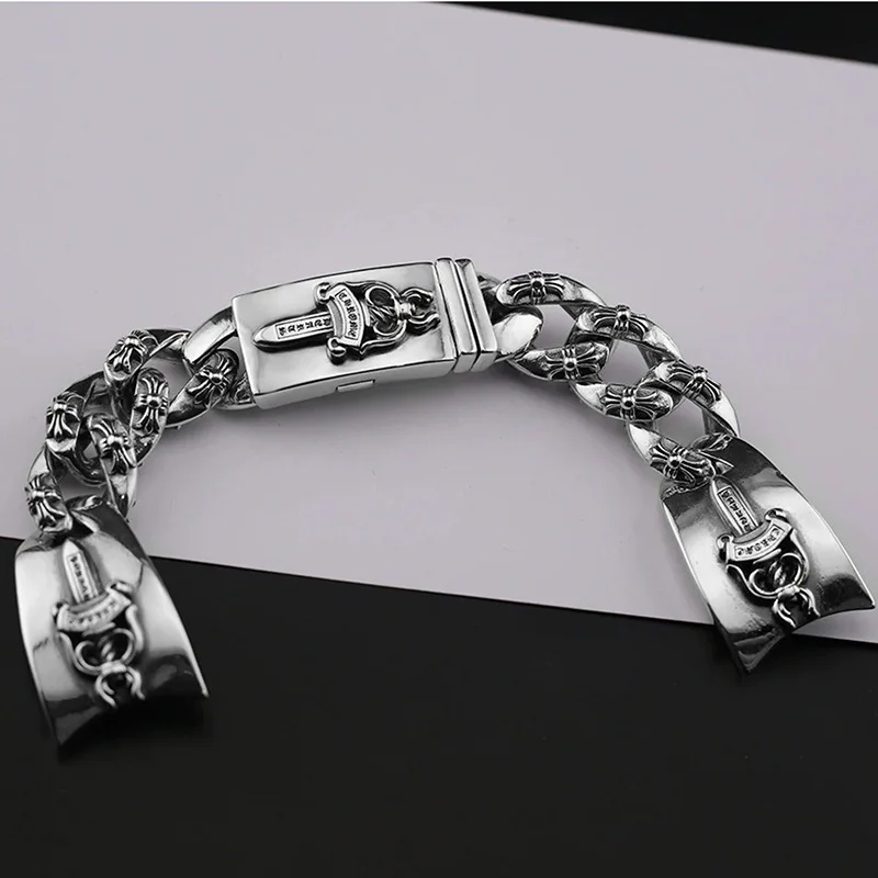 Ten Flowers retro chain water ghost strap punk lugs buckle bracelet watch band