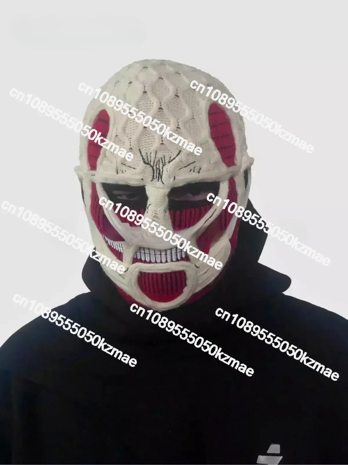 Attack on Titan Mask Popular Ski  Riding Face Mask  Mens Caps Handmade Fall Winter Warm Beanies  Face   Hats for Men