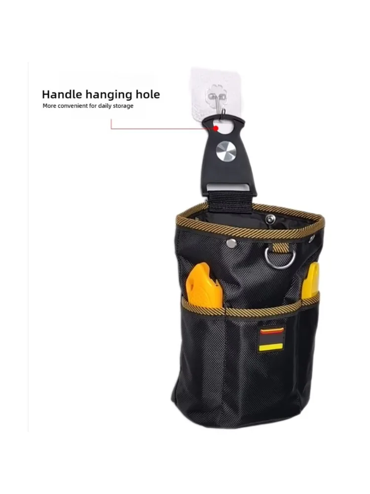 Oxford Cloth Tool Storage Bag With Buckle Rotatable Quick-hanging Waist Tool Bag For Nail Screw Electrician Woodworking Organize