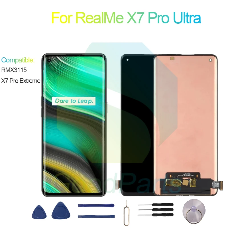 

ЖК-дисплей для RealMe X7 Pro Ultra, экран 6,55 дюйма RMX3115 для RealMe X7 Pro Ultra/Extreme, сменный сенсорный дигитайзер в сборе