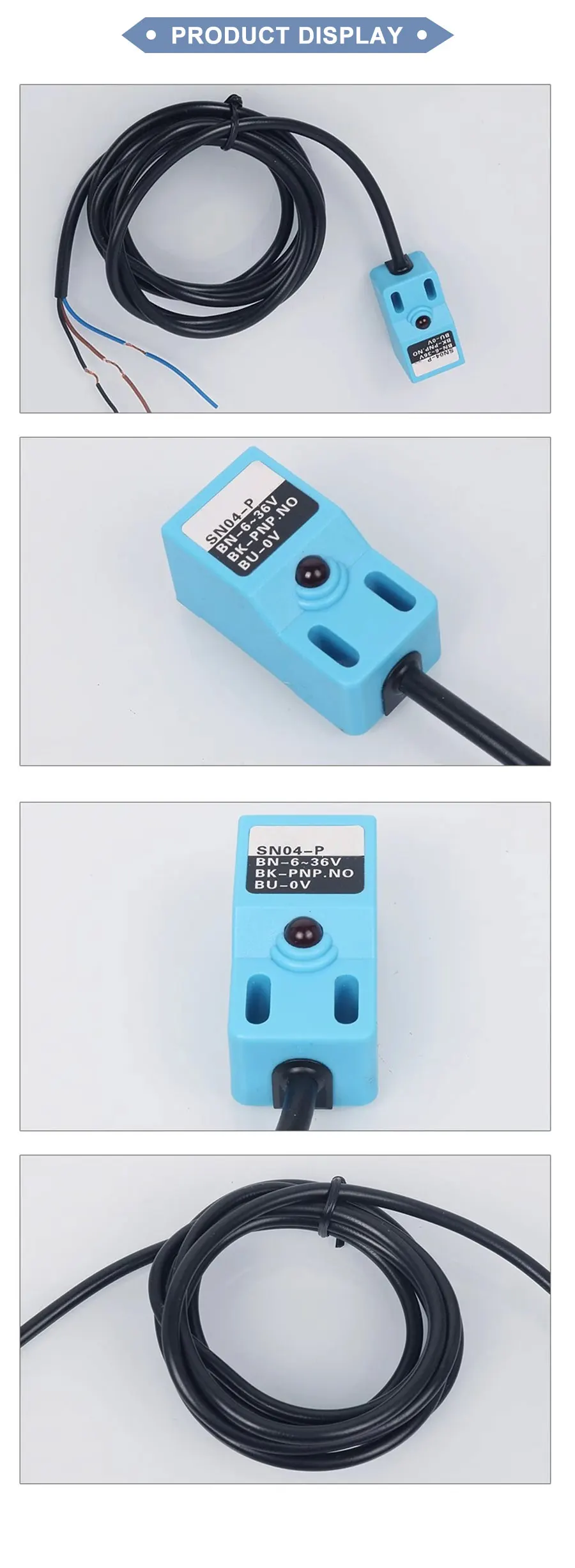 Induktiver Metall-Näherungsschalter SN04-N SN04-N2 SN04-P SN04-P2 DC Dreidraht NPN/PNP Normalerweise Offen/Geschlossen Erfassungsabstand 4MM – Detail 11