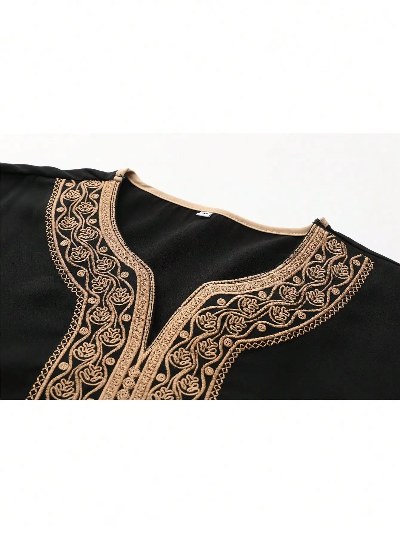 Estilo marroquino tradicional, robe masculino muçulmano, robe bordado de luxo retrô, casual solto ajuste Eid al Fitr robe masculino tradicional