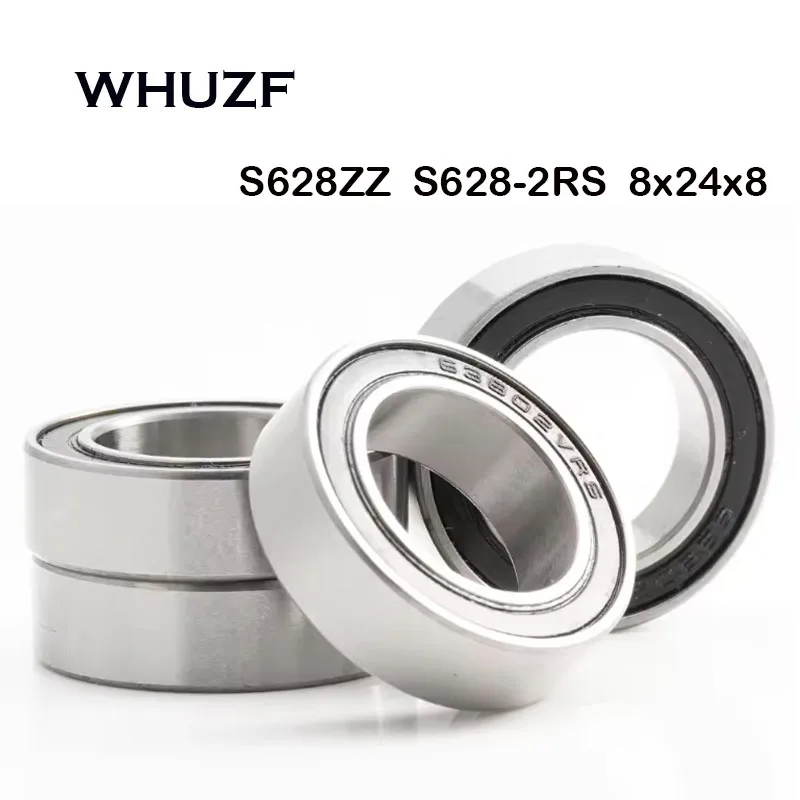 WHUZF S628 Bearings S628-2RS S628 628 Stainless Steel 440C Ball Bearing 8x24x8 mm S628ZZ 8*24*8 mm roulement à billes