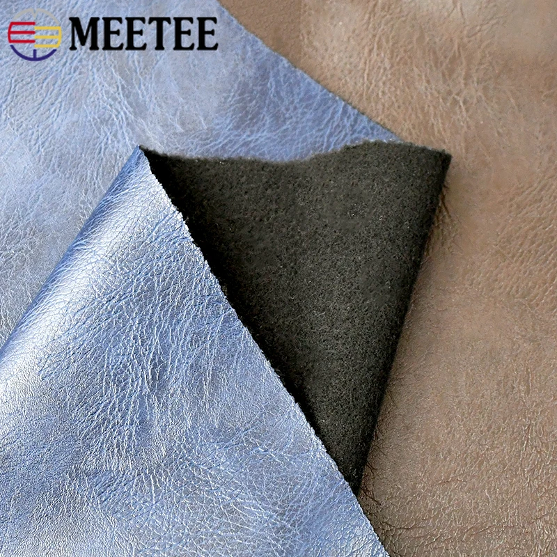 100X137cm Meetee 0.7mm Thick Faux Leather Fabric PVC Cloth for Notebook Luggage DIY HomeTextile Furniture Decorative Material