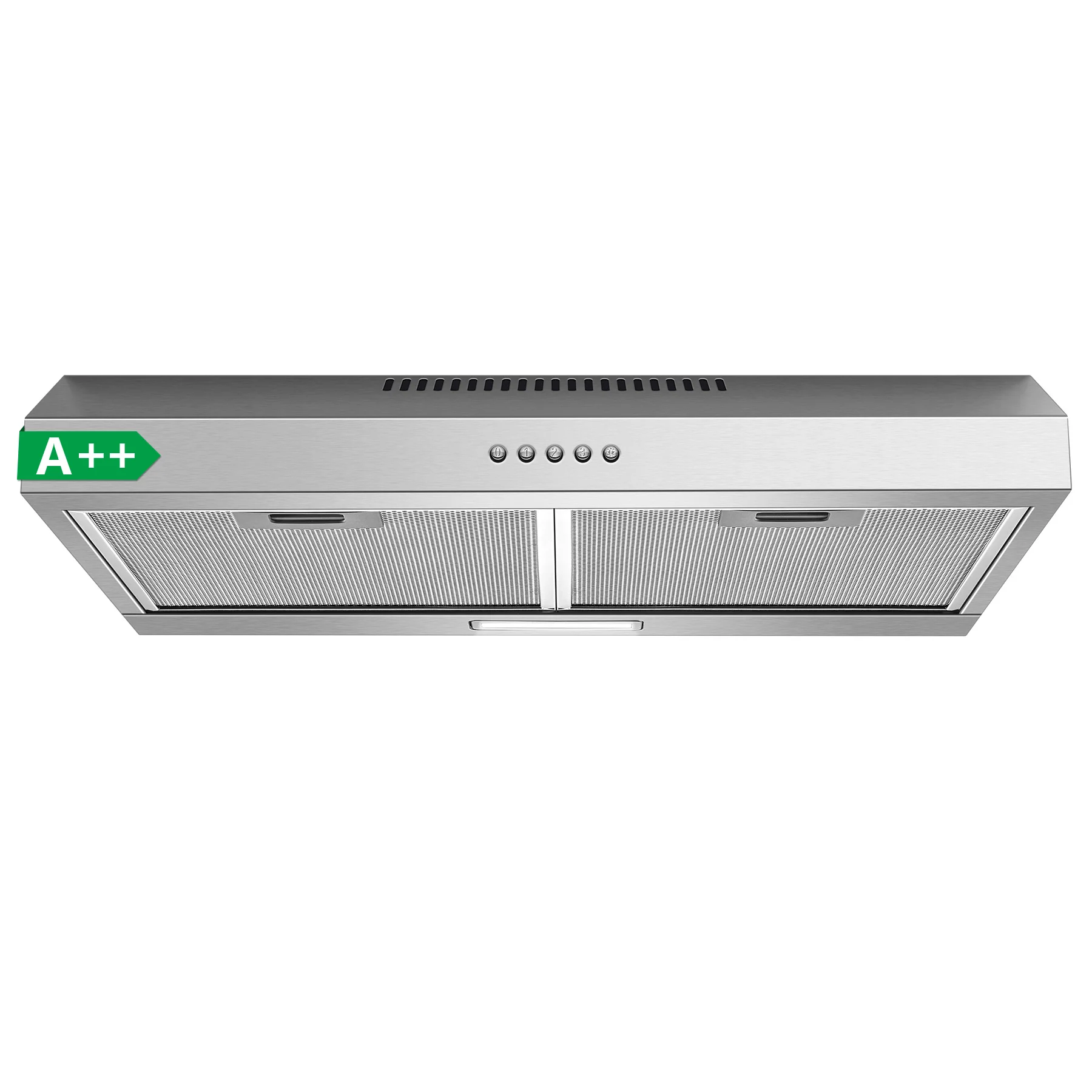 TopStrong 60cm Unterbau-Dunstabzugshaube 250m³/h A++ Energieeffizienz Edelstahl 3-Geschwindigkeiten LED-Abzugshaube für die Küche