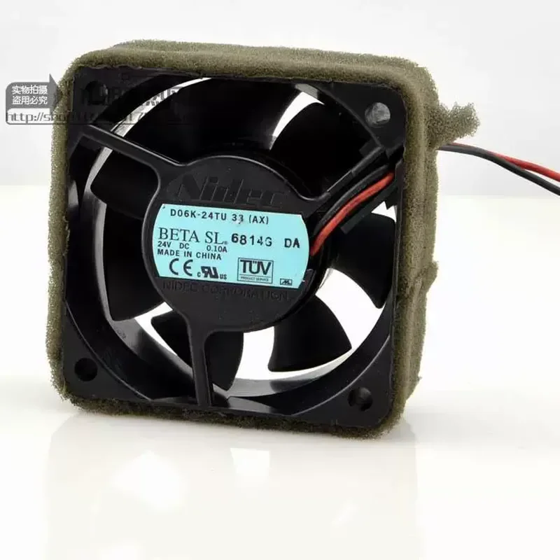 Original Nidec D06K-24TU 33 AX 24V 0.10A Two-Wire Printer Cooling Fan for 6025