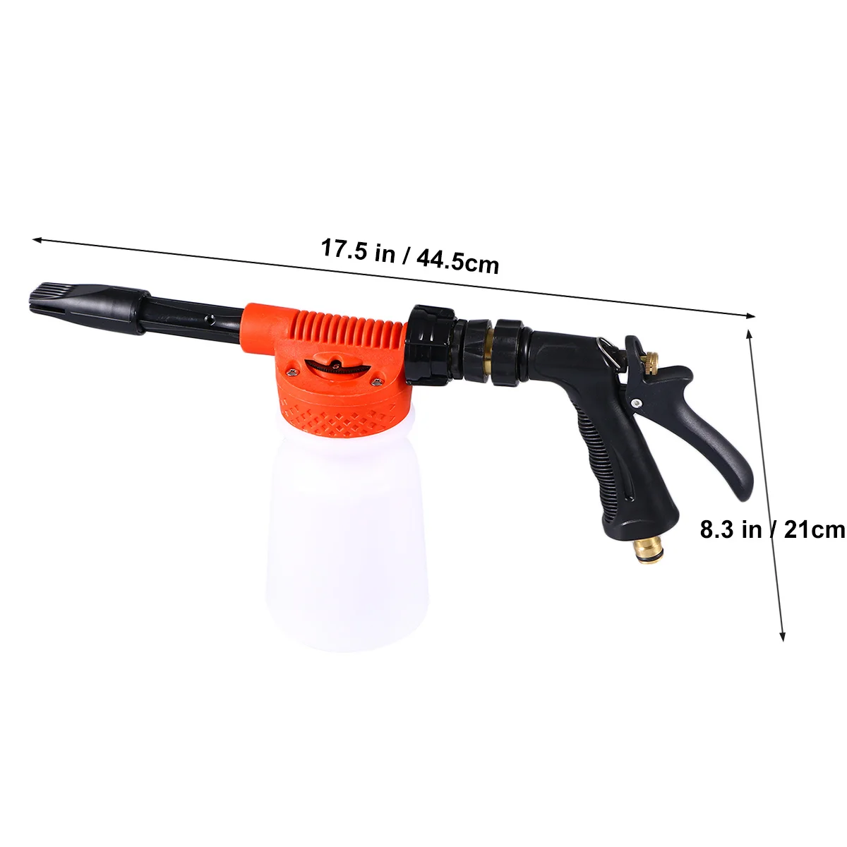 Lancia per schiuma per autolavaggio 900 ml Pistola per pulizia rapporto regolabile per tubo da giardino 2 in 1 Strumento per spruzzo d'acqua di sapone per parti di motori di veicoli