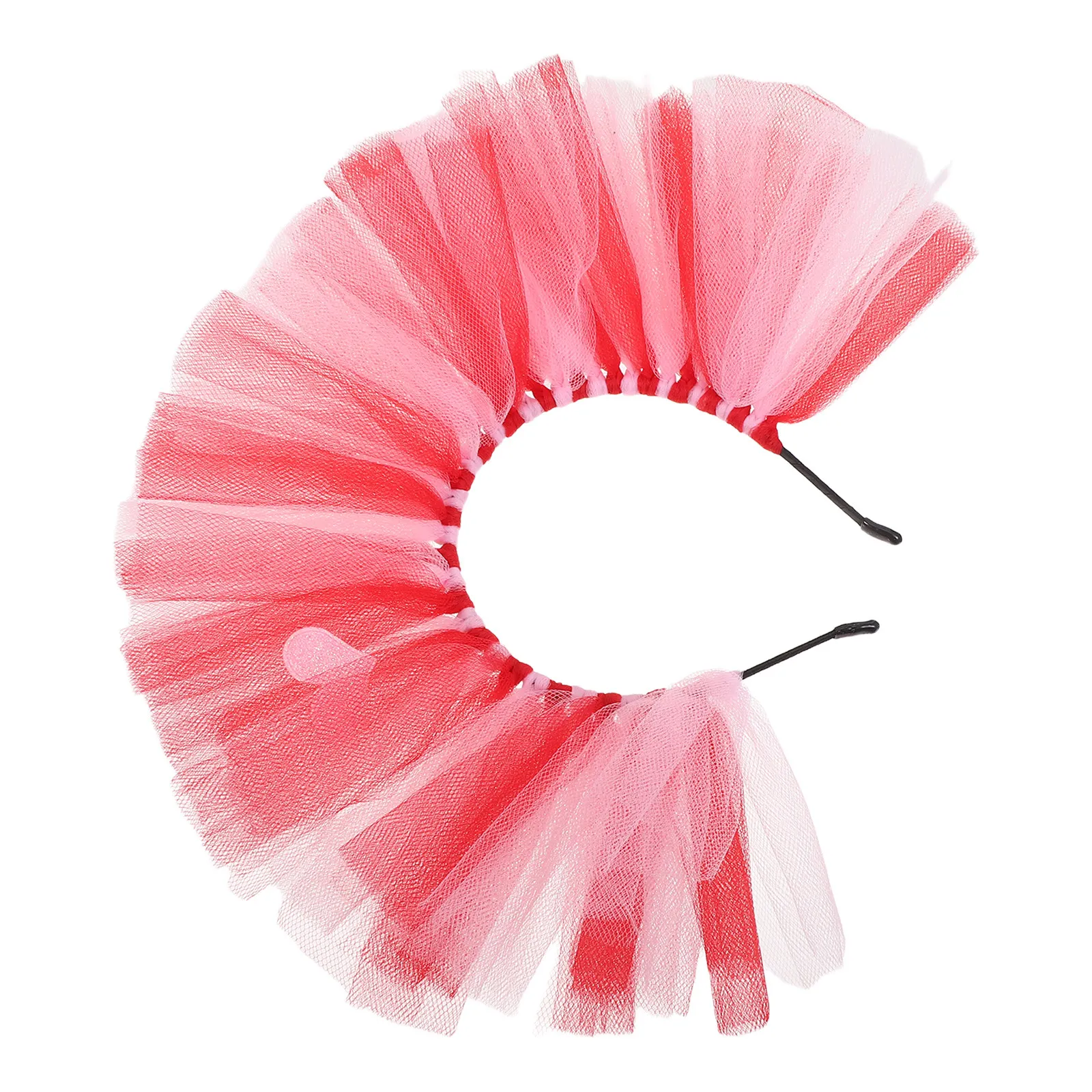 

Сетчатая повязка на голову с сердечками, романтический аксессуар для волос на День святого Валентина, легкая повязка из фатина с сердечками для вечеринки, подарок для девушки