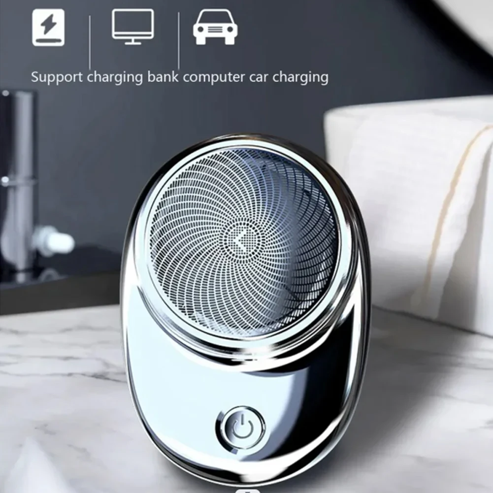 1 PCS - Portable Mini Electric Shaver, USB Fast Charging Men\'s Car Travel Shaver, Washable Function