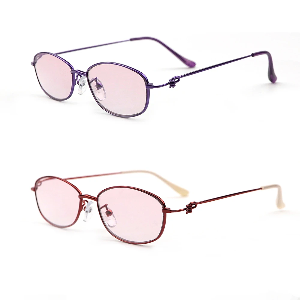 Fashion Women Red Purple Tinted Reading Glasses Anti-blue light Reader UV400 Outdoor Sunglasses