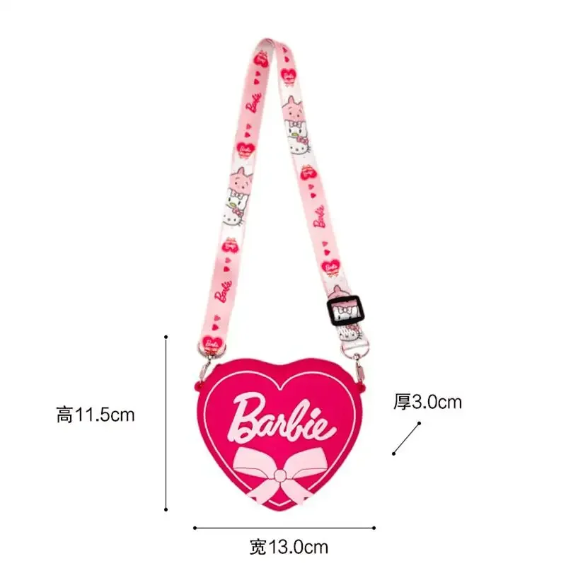 Cute Pink Barbie Bag Girls Silicone Zero Wallet Fashion Women Lipstick Bag Charm Bluetooth Earphone Bags Ornaments Toys Gifts