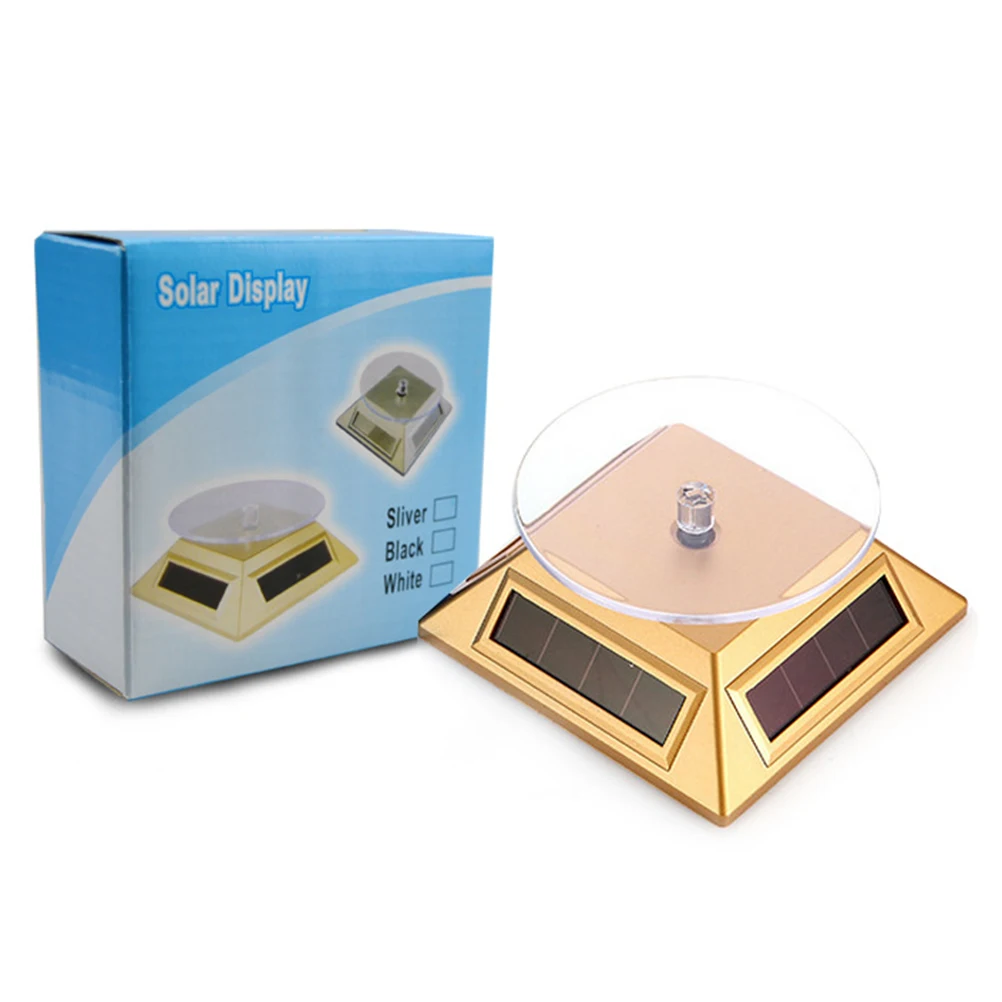 

Solar Powered Rotating Display Stand For Mobile Phones Jewelry Watches Eco Friendly Design