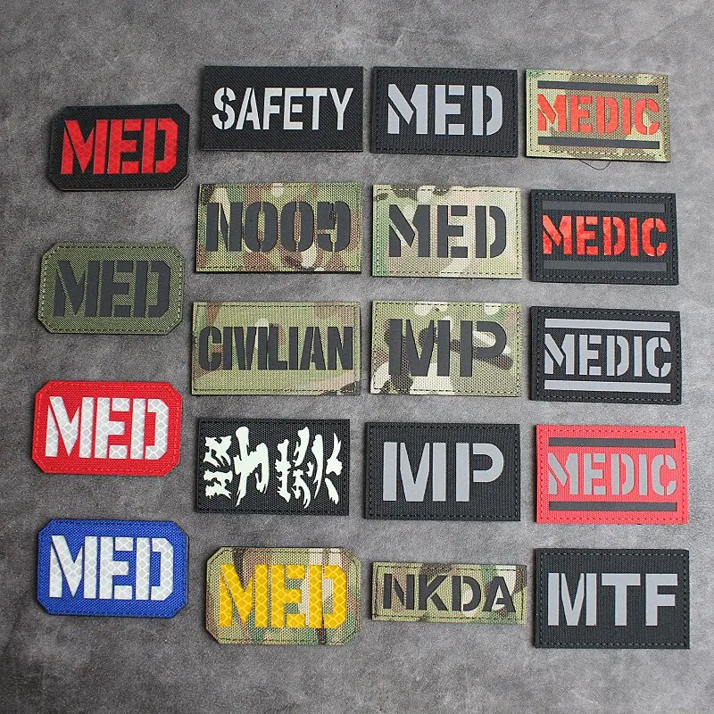 Laser-cut Reflective NKDA Camou Tactical Emblem MTF Armband Military Enthusiast Morale Helmet Backpack Hook Loop Patch