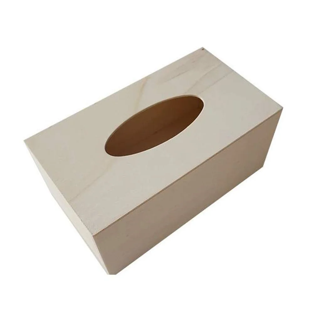 3PCS DIY Tissue Boxes Wooden Napkin Box Handmade Tissue Boxes Plain Color Napkin Holders for Home Shop