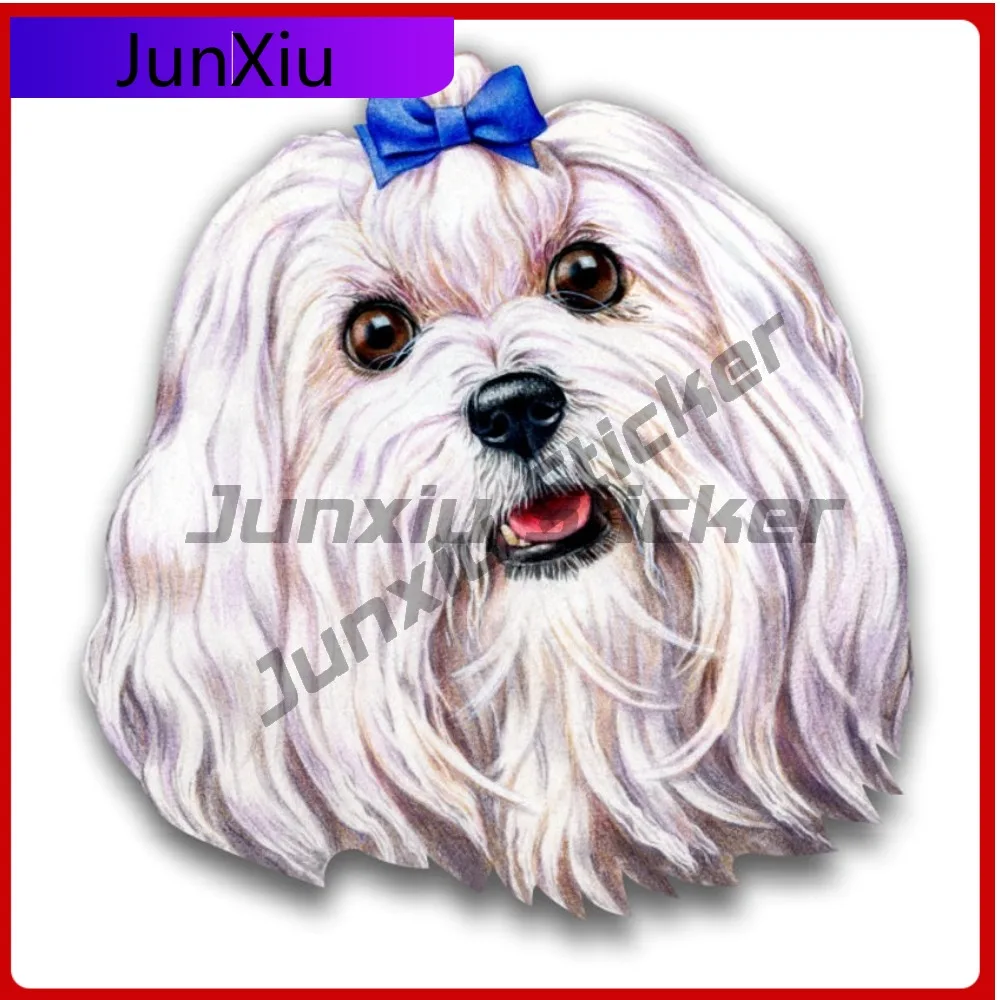 

Maltese Decal Exterior Accessories Sticker For Auto Cars Bumper Trucks Windshield Windows Laptop Rv Camper Kayak Suv Bicycle Mot