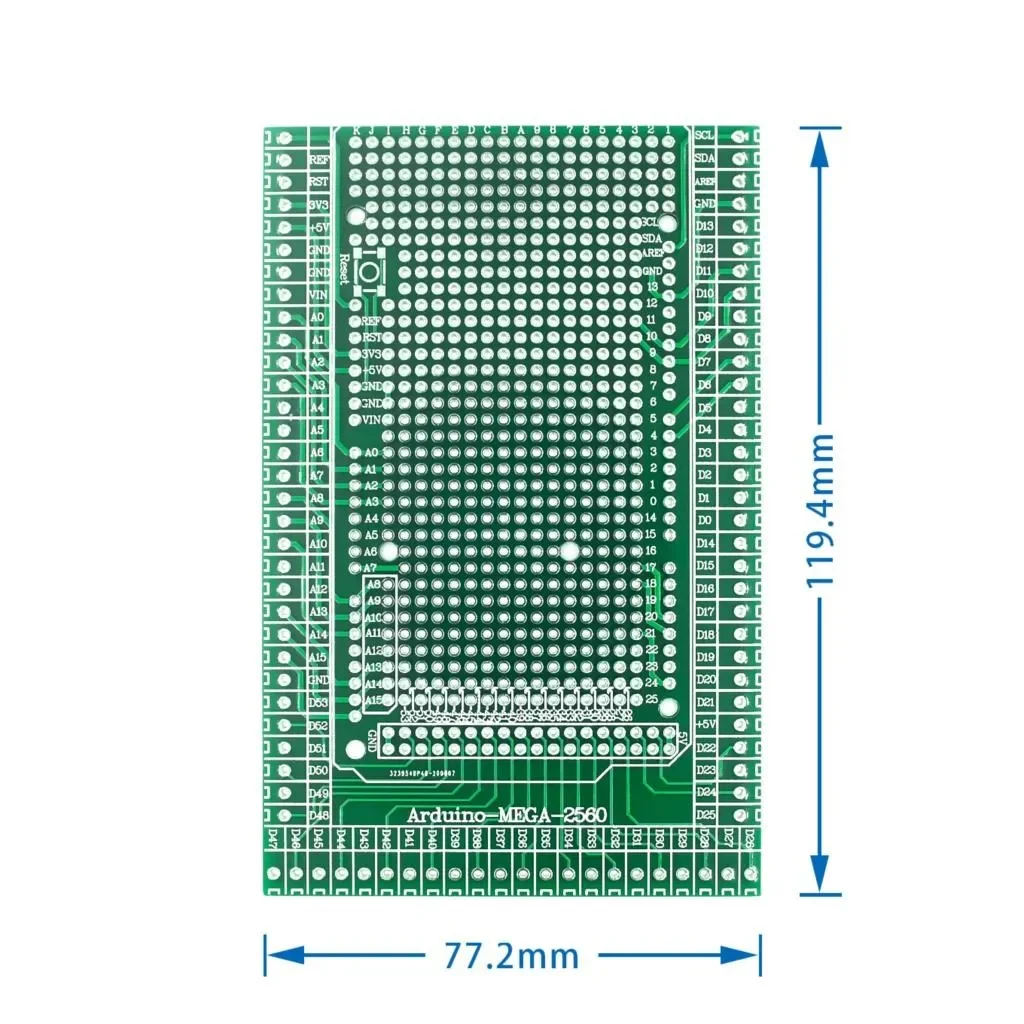 Kit Papan Pelindung Blok Terminal Sekrup Prototipe PCB Dua Sisi untuk MEGA-2560 Mega 2560 R3 Mega2560 R3